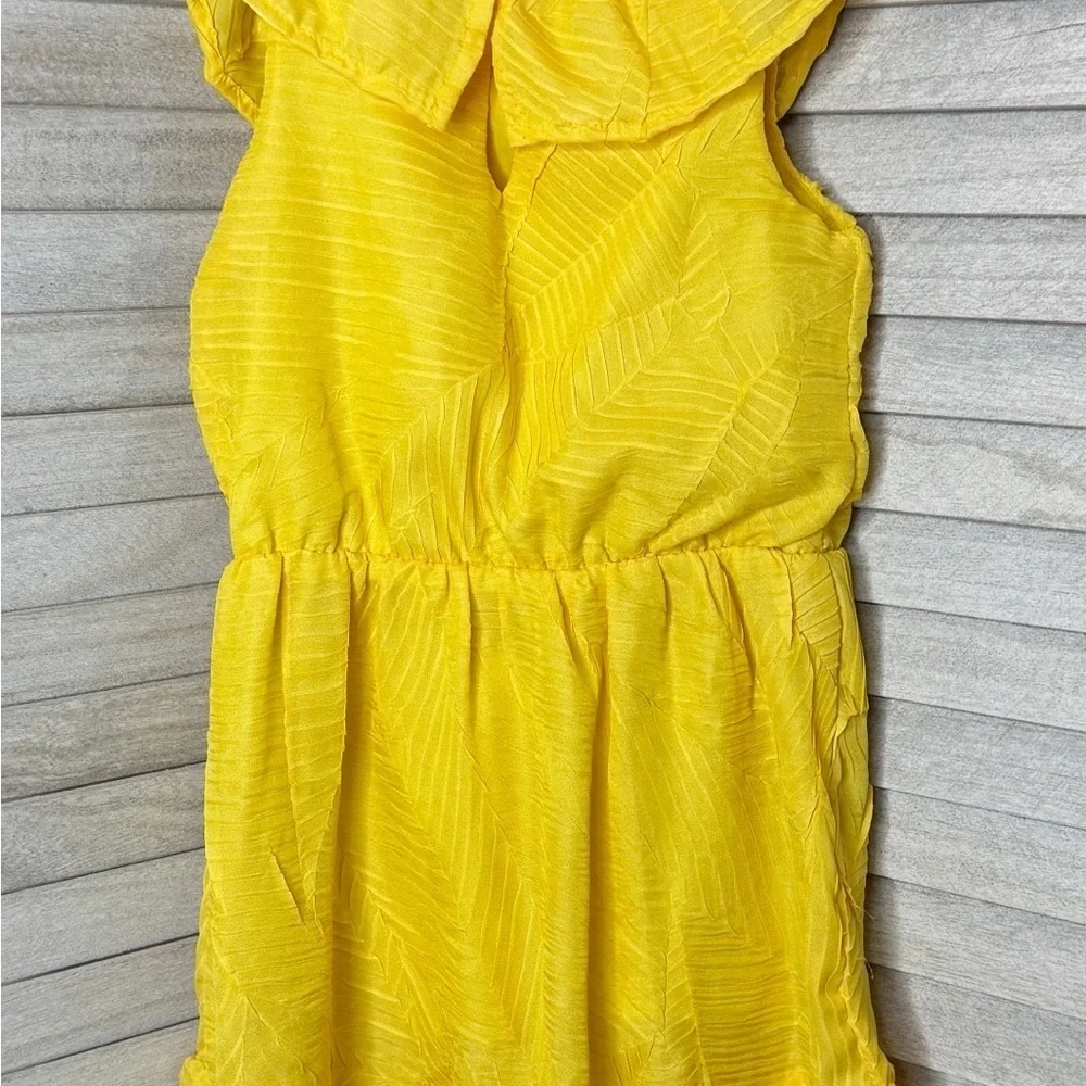 OshKosh B’gosh Girls Yellow Ruffle Faux Wrap Dress Summer Size 3T Cute Boho